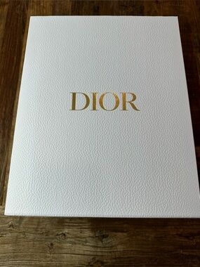 Dior White Gift Box with Gold Logo